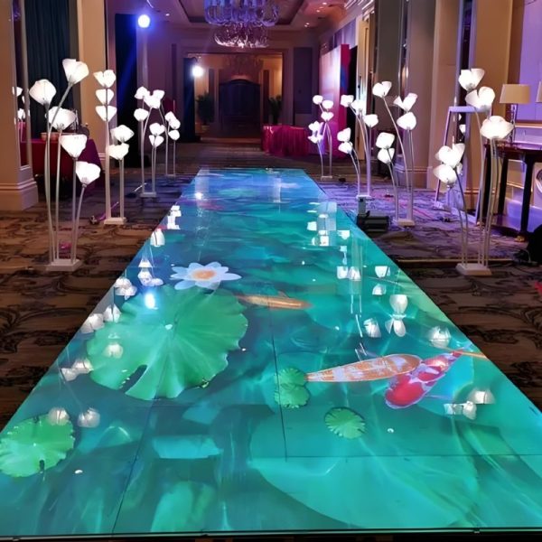 led floor tile screen